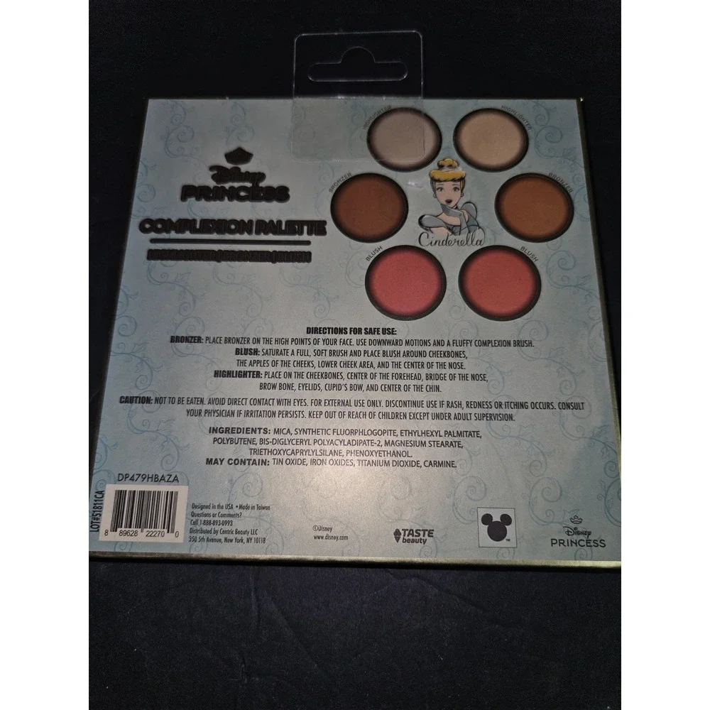 Taste Beauty Disney Princess Cinderella Complexion Palette New